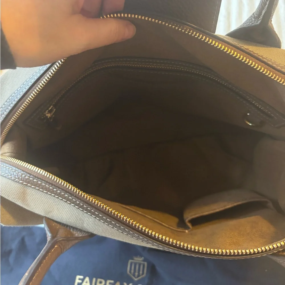 NWOT Fairfax & Favor Lemmington Jacquard Tote in Taupe 👜 🤎 - Picture 7 of 8